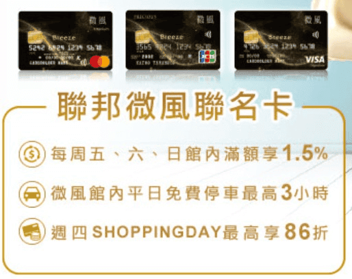 微風廣場百貨會員信用卡優惠|消費折抵/免費停車優惠/刷卡分期0利率 - 第2張圖 微風廣場百貨會員信用卡優惠|消費折抵/免費停車優惠/刷卡分期0利率