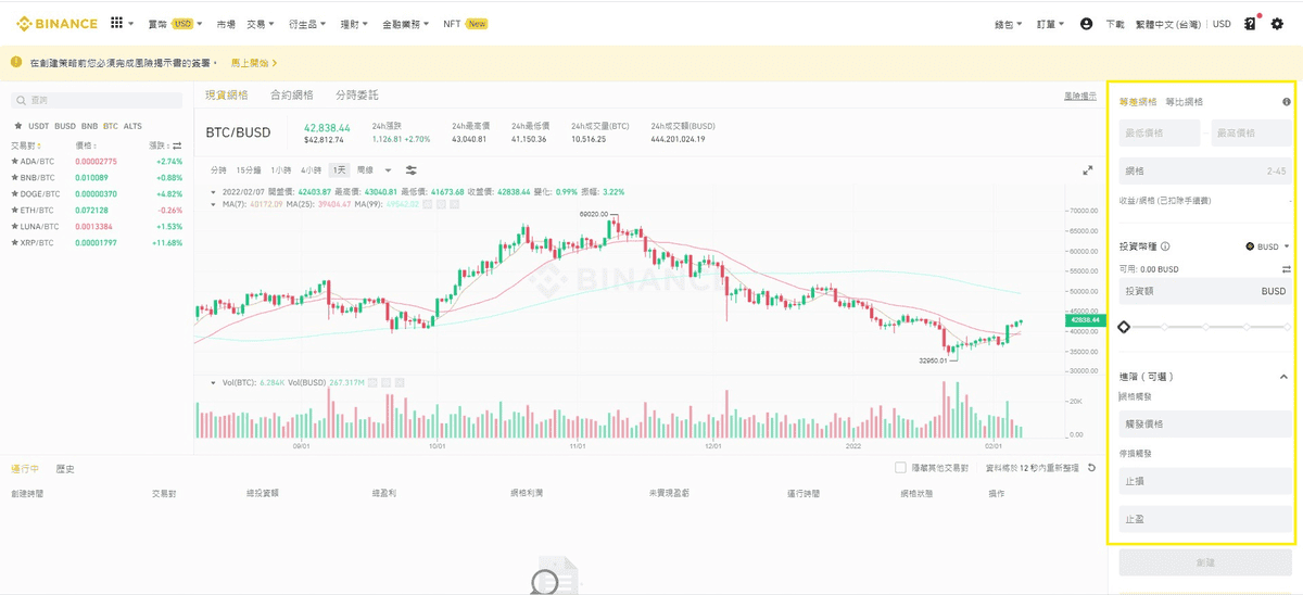 幣安現貨網格交易機器人是什麼教學推薦｜網格交易與手續費介紹