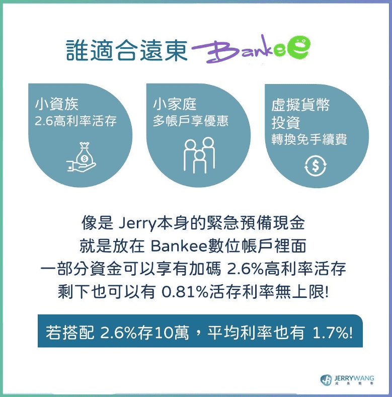 遠東Bankee推薦邀請碼優惠|開戶輸入DVO25享高利活存2.6% - 第11張圖 遠東Bankee 適合甚麼人使用