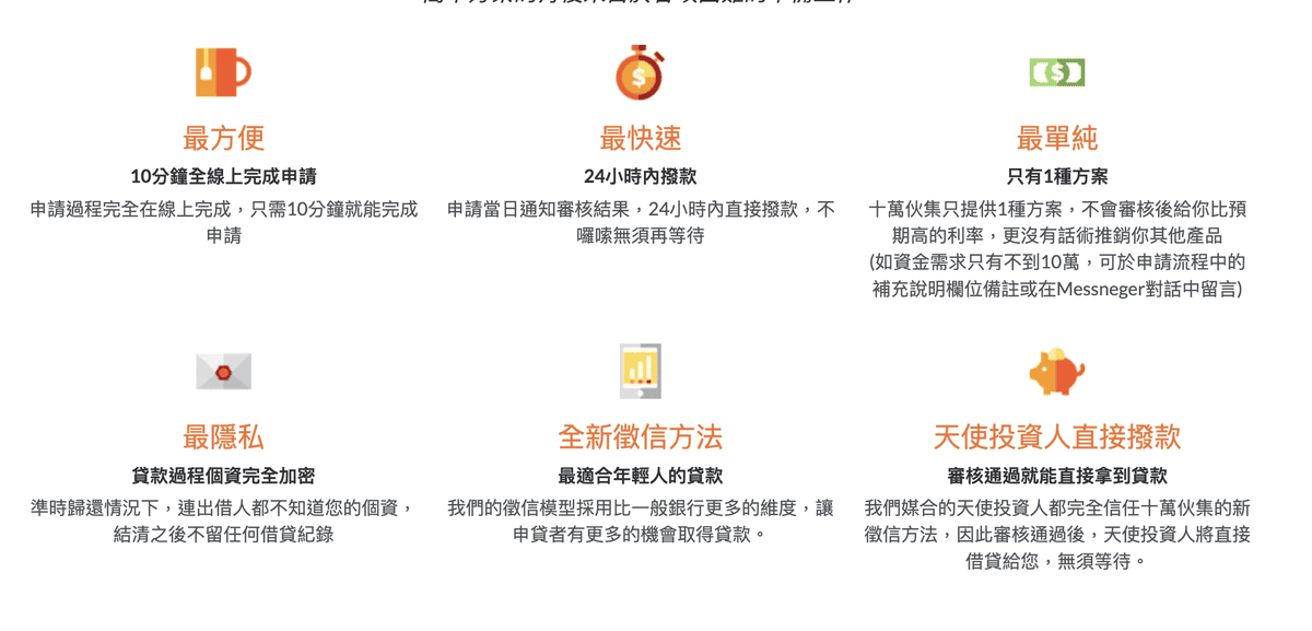 十萬伙集貸款心得評價|借10萬P2P線上小額貸款免聯徵介紹 - 第2張圖 十萬伙集貸款心得評價|借10萬P2P線上小額貸款免聯徵介紹