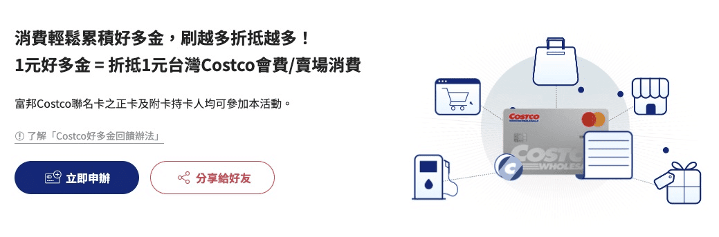 富邦好市多聯名卡優惠2026｜首刷禮/賣場2%回饋/保費分期零利率