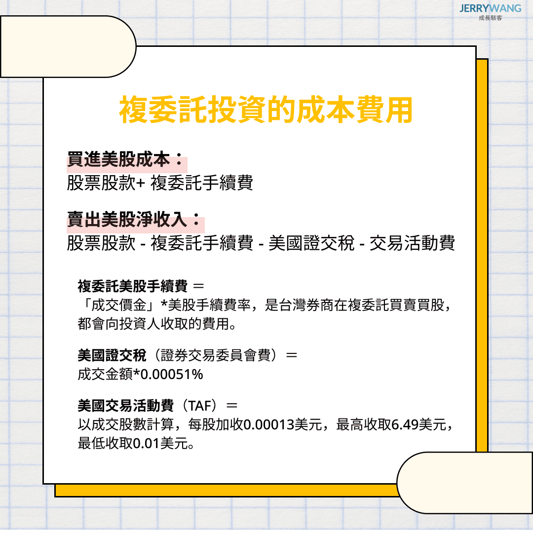 複委託投資成本計算