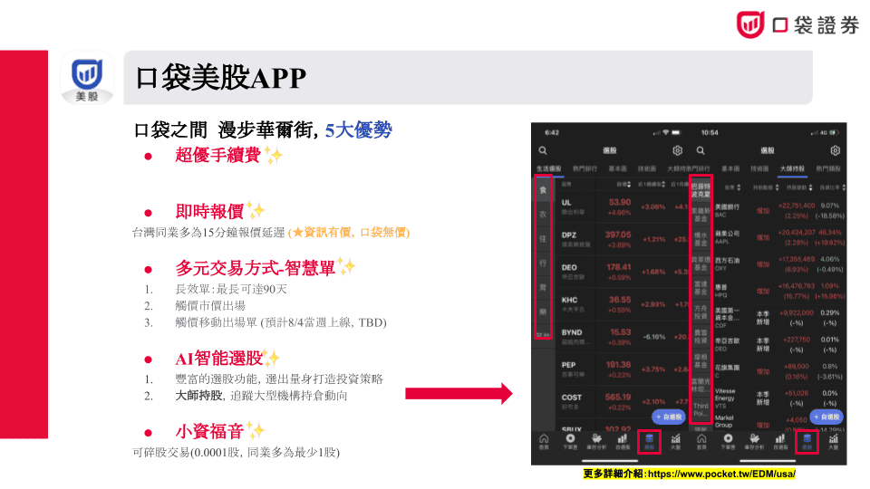 口袋證券美股投資介紹與複委託手續費優惠