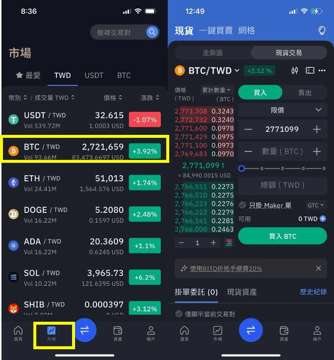 比特幣在台灣怎麼買?MAX與幣托交易所下單買賣圖文教學 - 第4張圖 比特幣在台灣怎麼買?MAX與幣托交易所下單買賣圖文教學